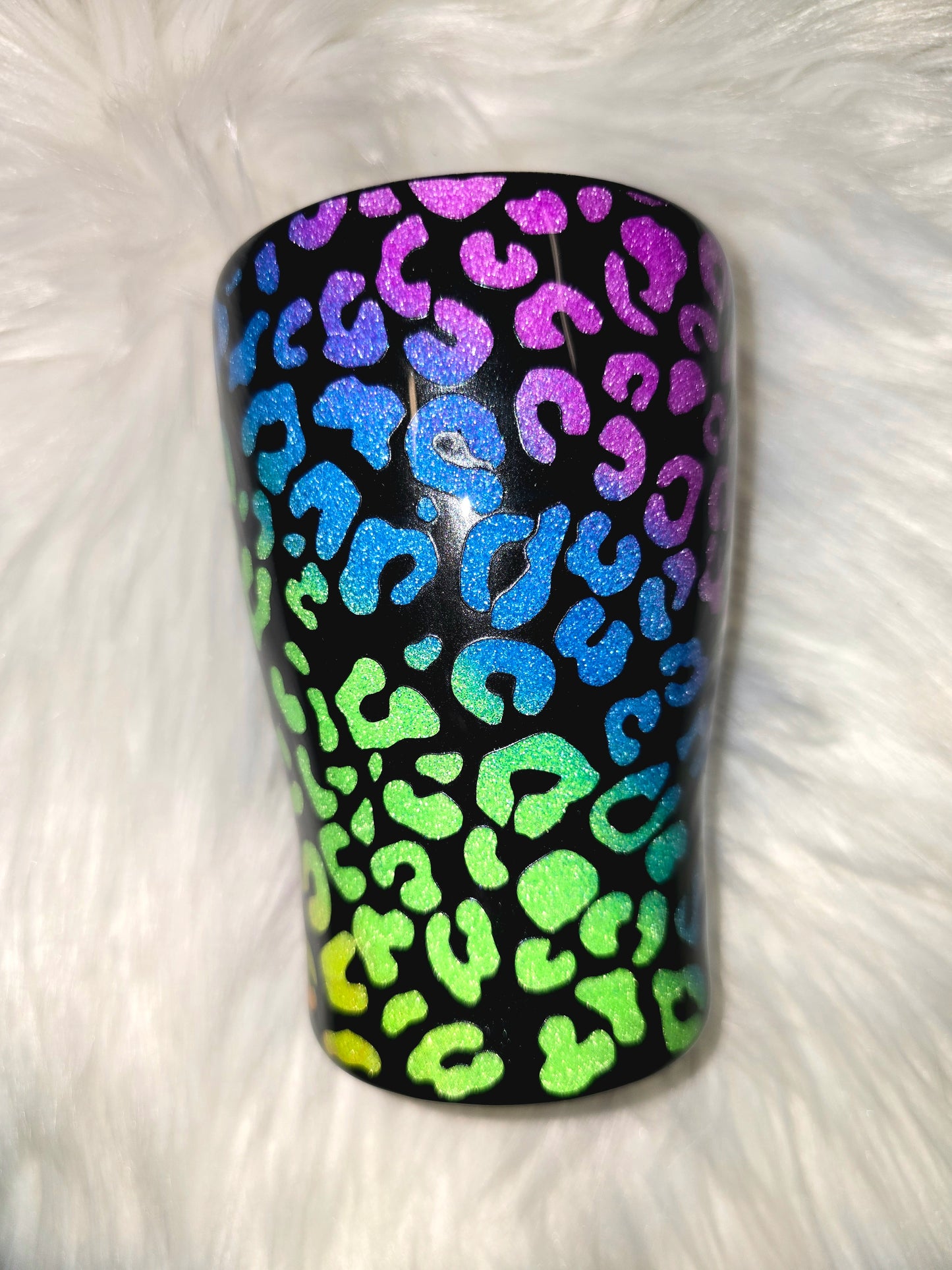 12oz Rainbow Leopard Tumbler