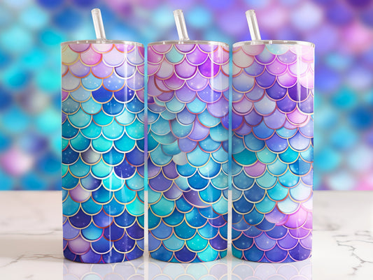 20 oz Mermaid Scale Tumbler